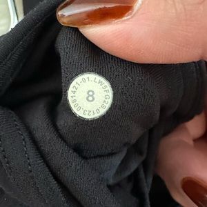 Lululemon Groove super high rise pant *nulu size 8 black hemmed to 31.5 inseam